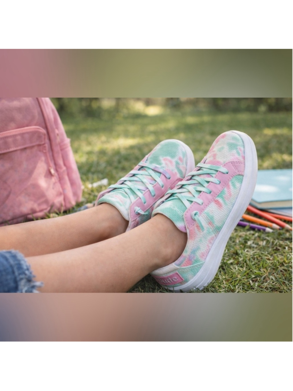 Hey Dude Girls Tie Dye Sneakers Size 4